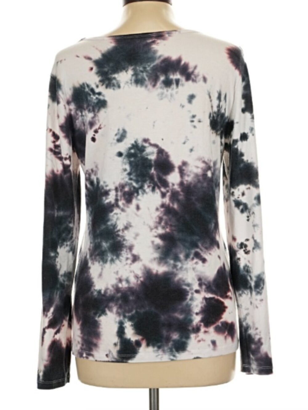 Time & Tru Long Sleeve V-Neck Tie Dye T-Shirt Size Large - Picture 2 of 4